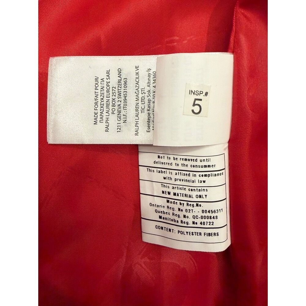 Ralph Lauren Black Label Women's Red Belted Double Breasted Trench Coat Luxury - Picture 11 of 13